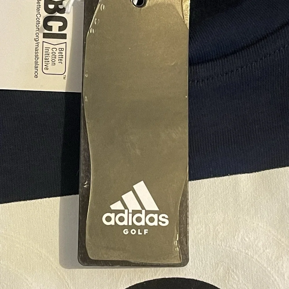 Adidas Golf Sweatshirt Men Small Blue Fleece Crew Neck Pullover Sweater BNWT Gym